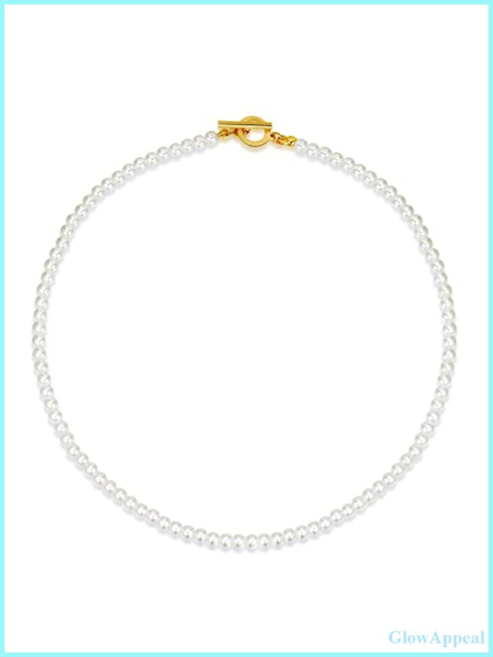 Pearl Choker Necklace 14K Gold Plated Toggle Clasp Dainty Jewelry Gift